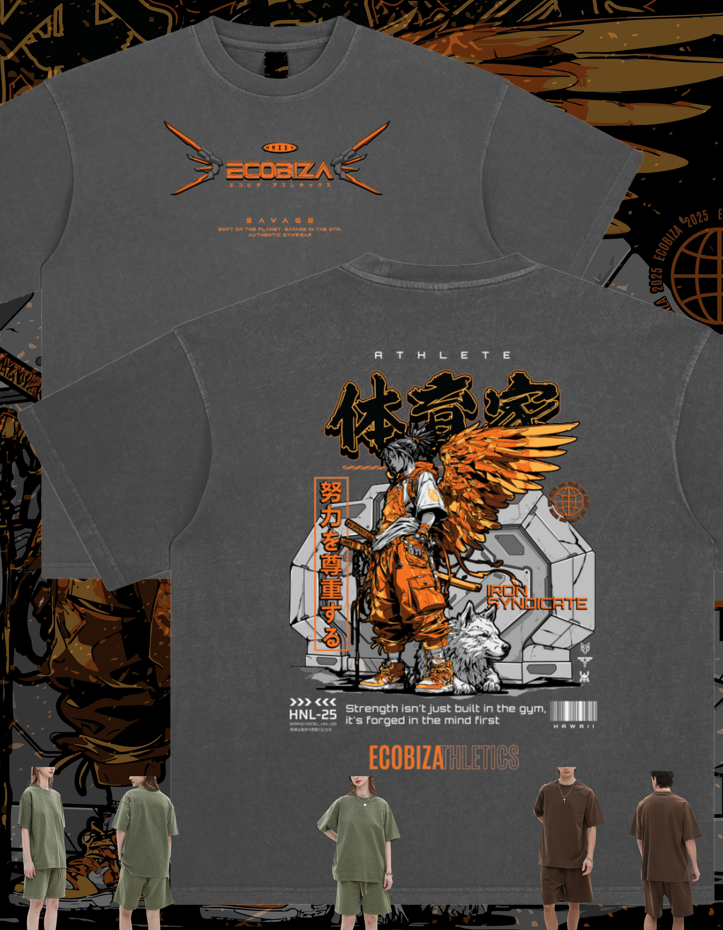 Ecobiza - Iron Angel - Unisex Artisan Eco-Washed Tee