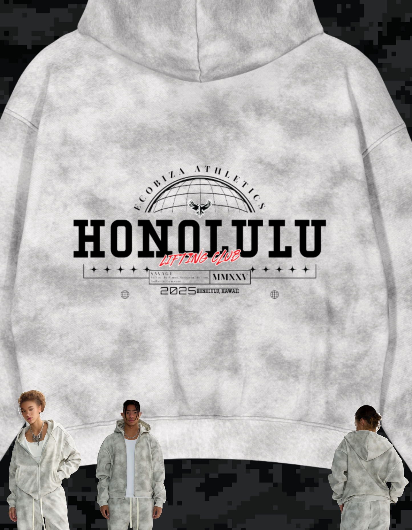 Ecobiza - HLC Essentials - Stonecloud Boxy Fleece Hoodie