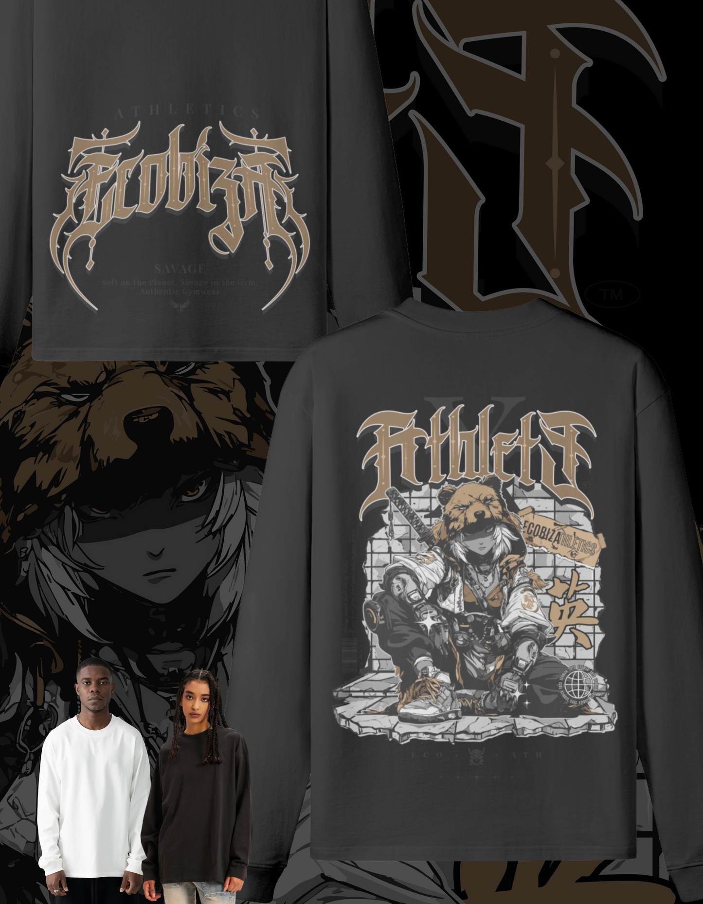 Ecobiza - Warbear - Unisex Cloudsoft Long Sleeve