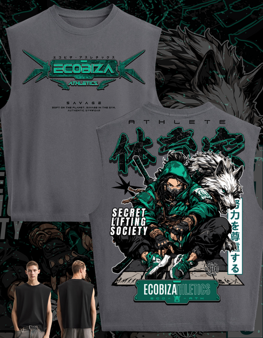 Ecobiza - Ghostwolf - Cropped Boxy Heavyweight Tank