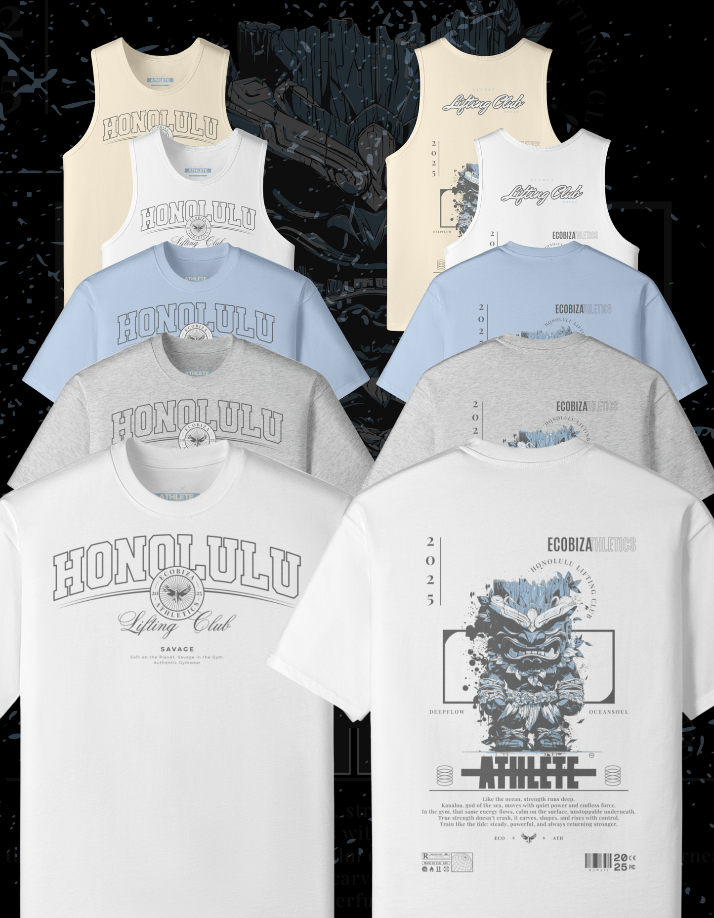 Ecobiza - Ocean Tiki - Boxy Tees & Cloudsoft Tanks