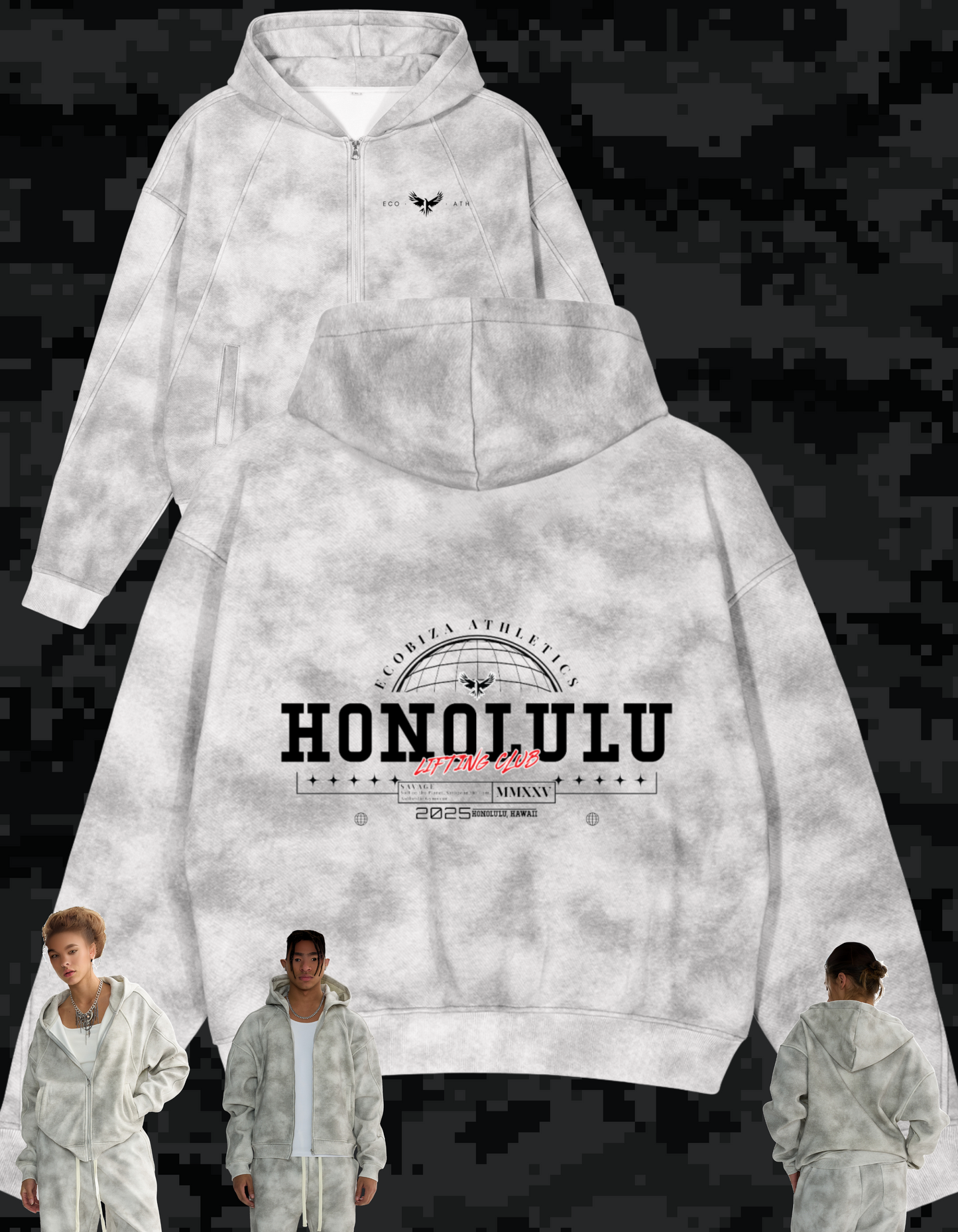 Ecobiza - HLC Essentials - Stonecloud Boxy Fleece Hoodie