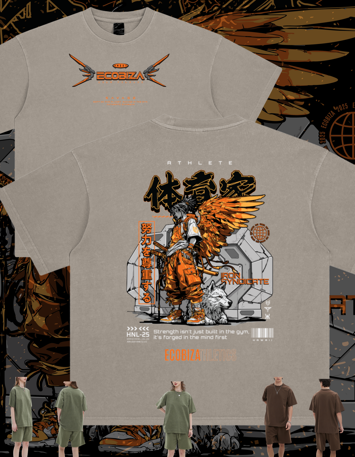 Ecobiza - Iron Angel - Unisex Artisan Eco-Washed Tee