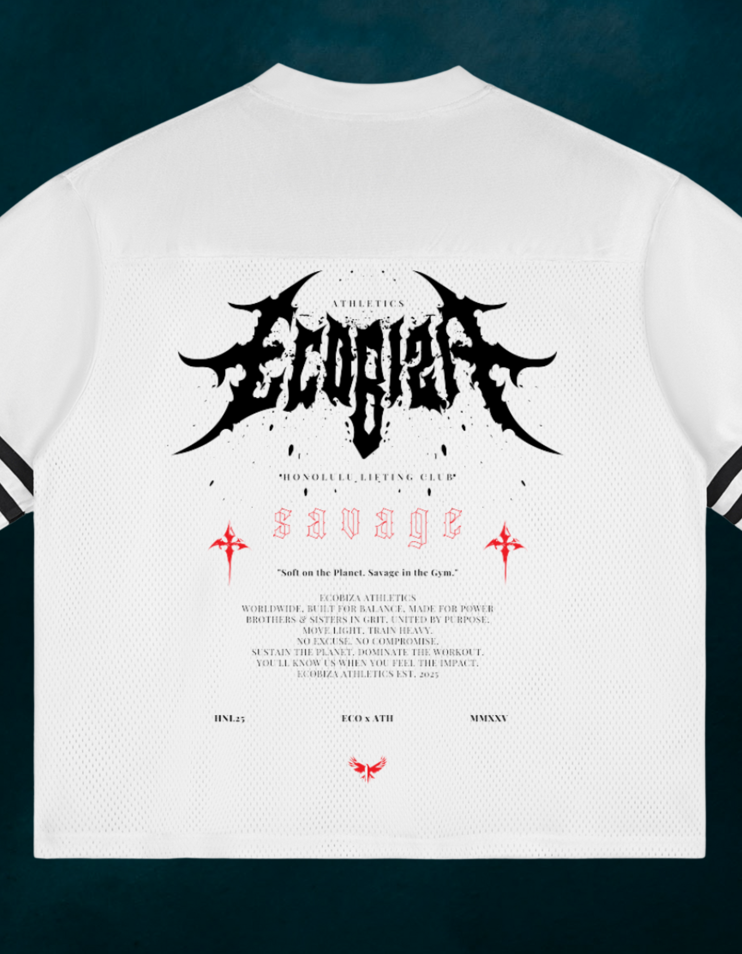 Ecobiza - Varsity SAVAGE - White Jersey