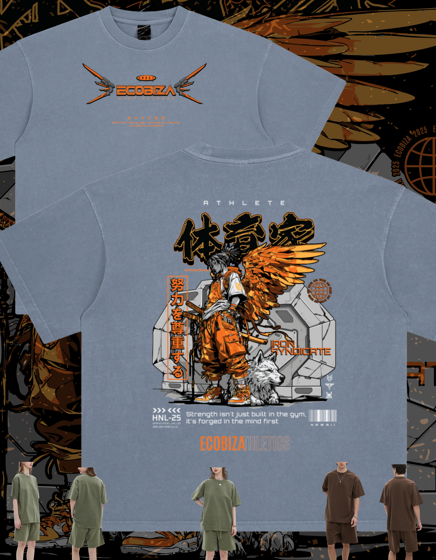 Ecobiza - Iron Angel - Unisex Artisan Eco-Washed Tee