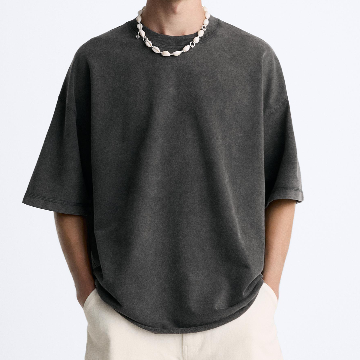 Ecobiza - RVNGTHK - Unisex Oversized Obsidian Fade Heavyweight Tee