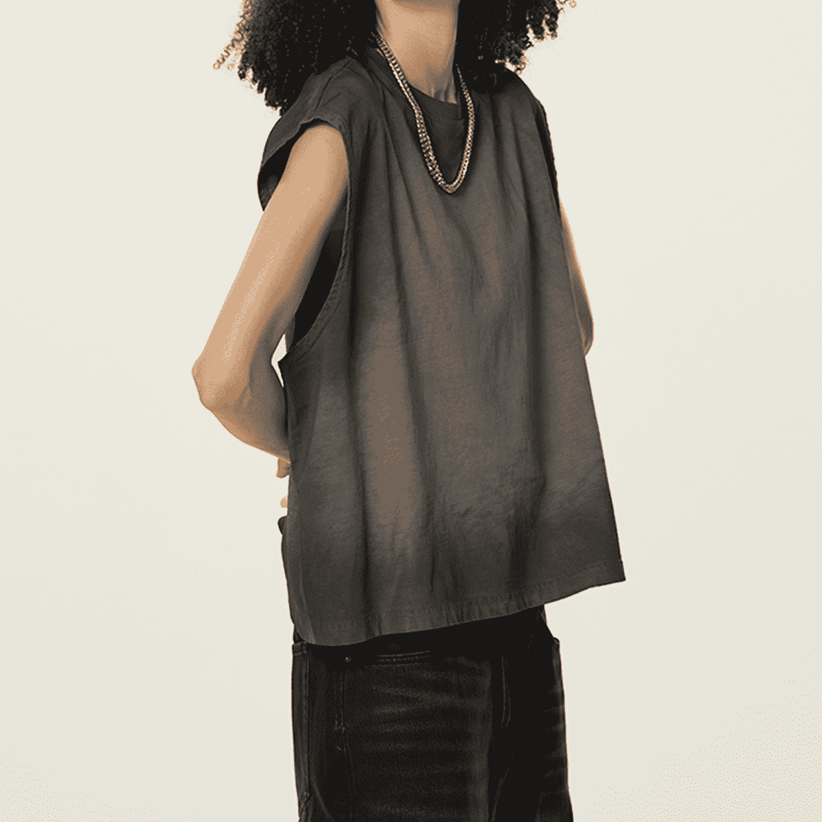 Ecobiza - RVNGTHK - Unisex Cropped Boxy Obsidian Fade Heavyweight Tank