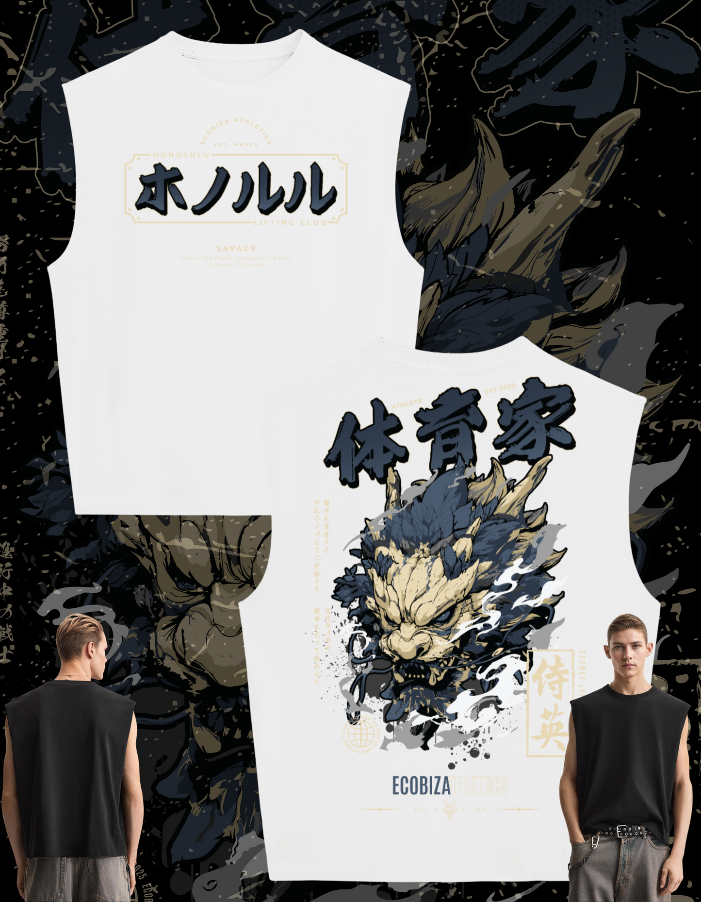 Ecobiza - Drip of the Dragon - Unisex Cropped Boxy Tank