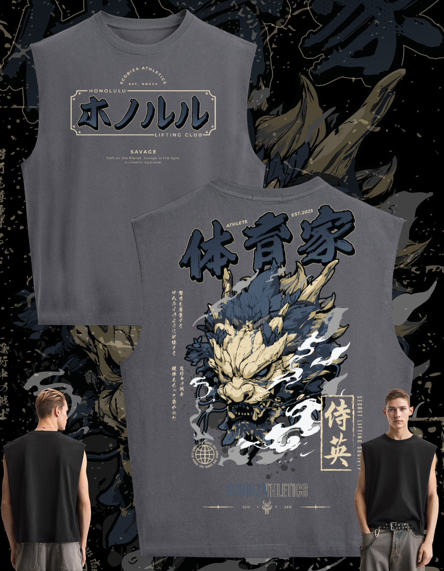 Ecobiza - Drip of the Dragon - Unisex Cropped Boxy Tank