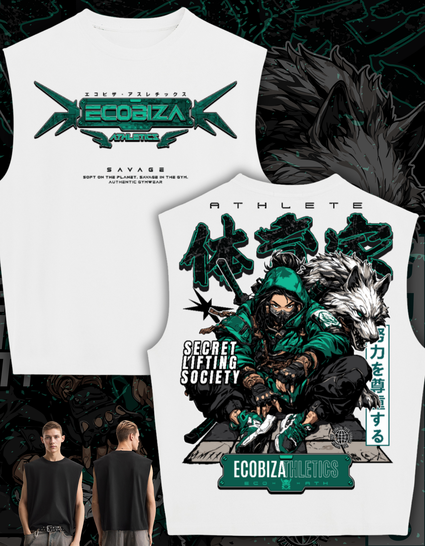 Ecobiza - Ghostwolf - Cropped Boxy Heavyweight Tank