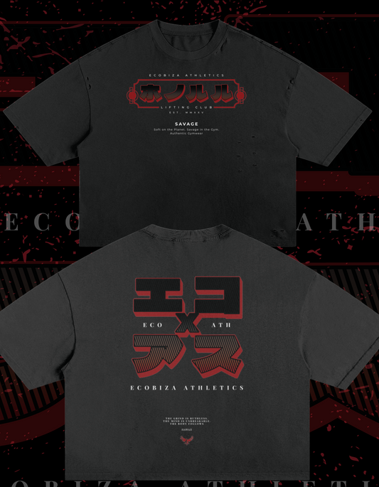Ecobiza - Tokyo Athlete - Frayed Boxy Crop Tee