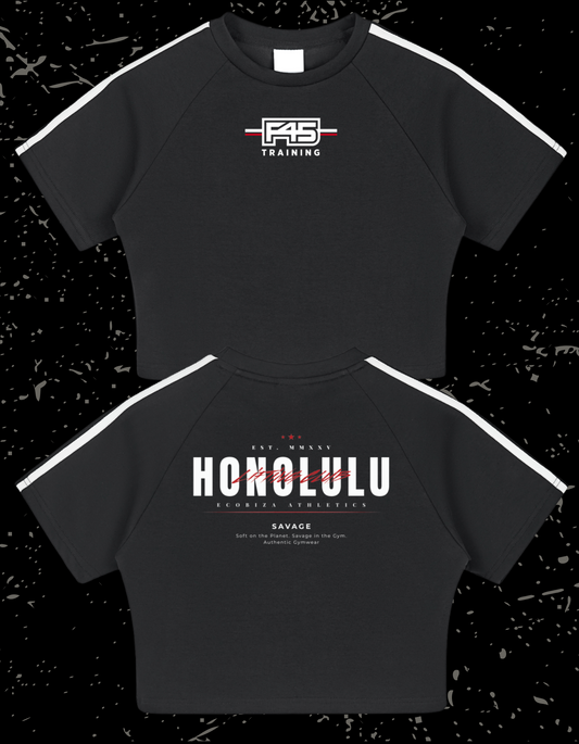 F45 - Black HLC - Cooling Performance Crop Top