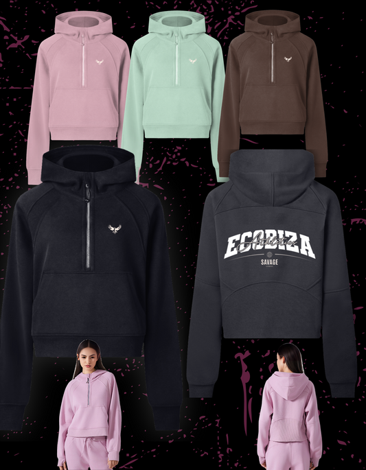 Ecobiza - Cloudflex Hoodie - Cropped Half-Zip Hoodie