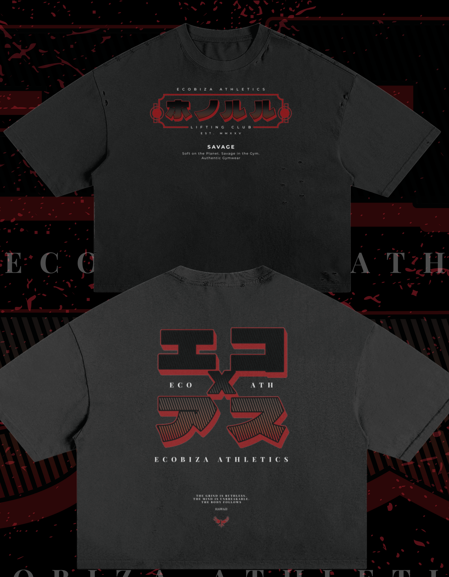 Ecobiza - Tokyo Athlete - Frayed Boxy Crop Tee