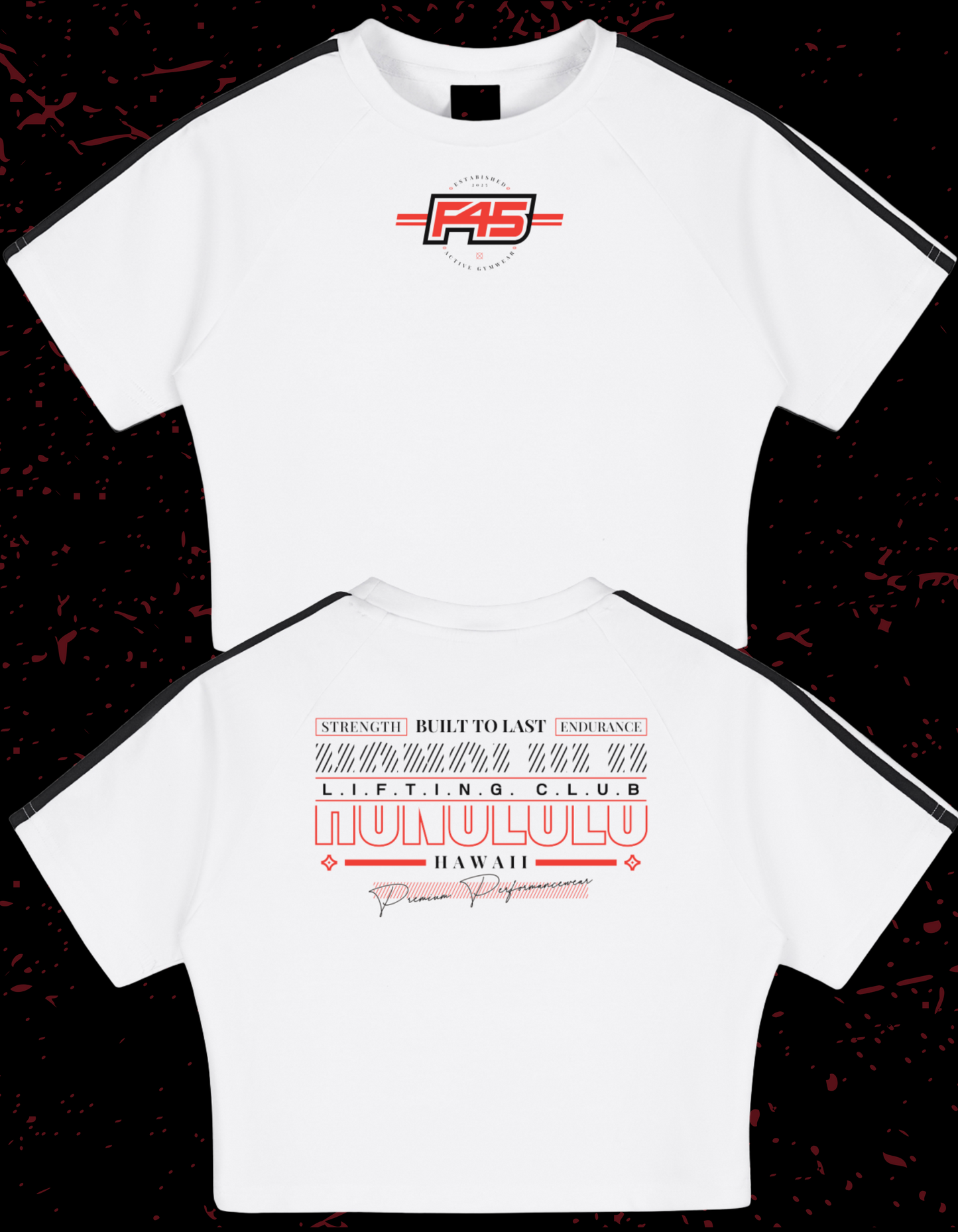 F45 - White HLC - Cooling Performance Crop Top